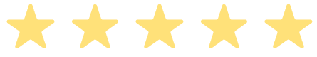 Five gold stars indicating a five-star rating.
